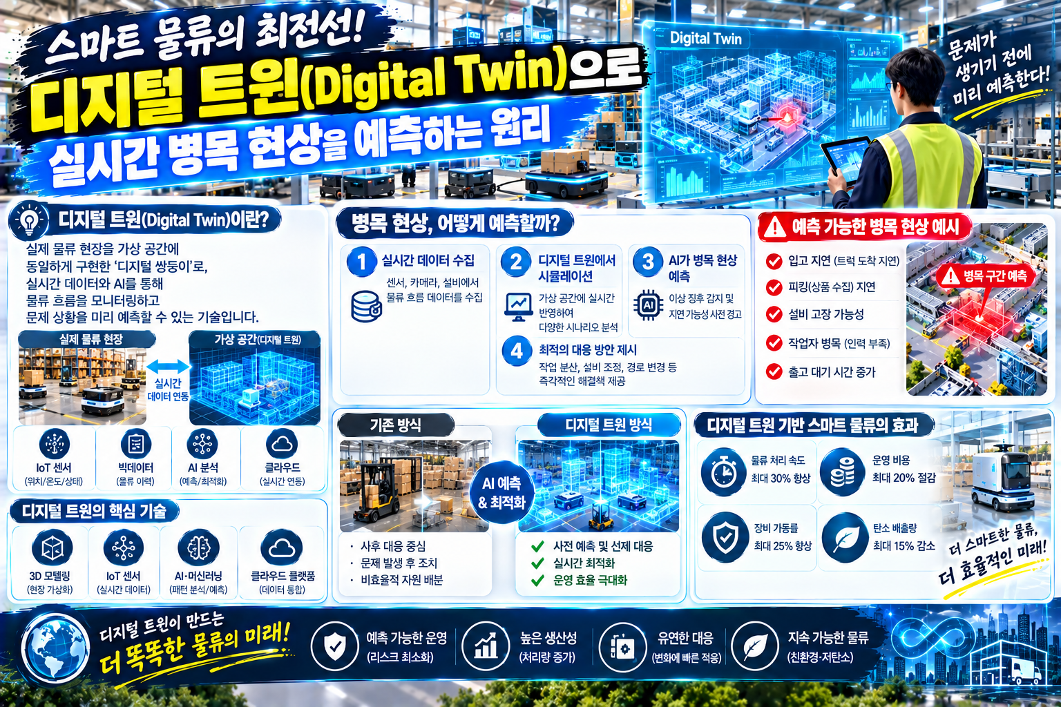 디지털 트윈 스마트 물류 병목 현상